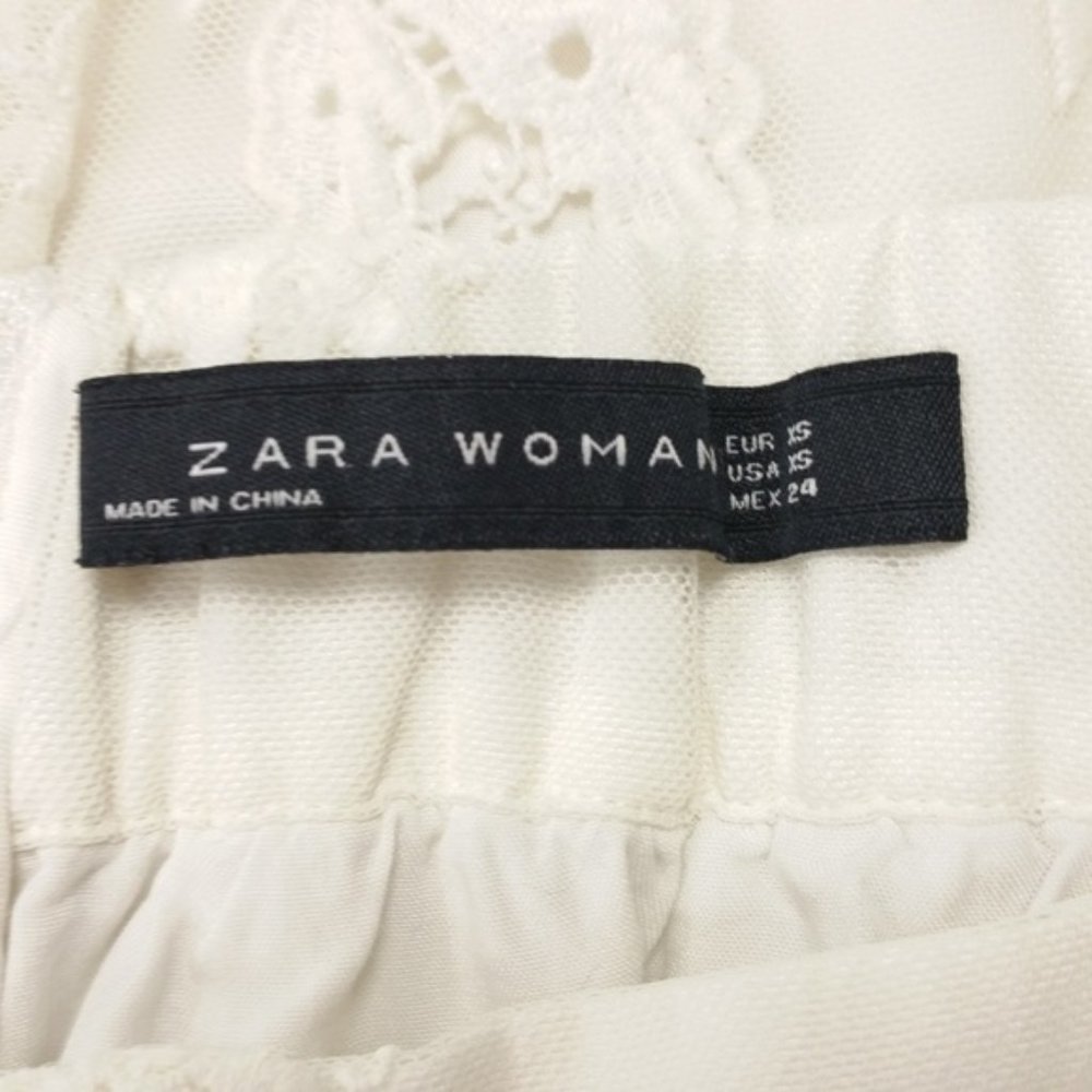 🚨SOLD🚨Zara Woman Lace Mini Skirt Cream XS - Picture 4 of 7